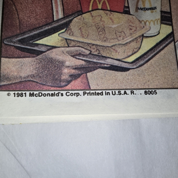 Vintage 1981 Mcdonalds Placemats 25-26 Total Rare Set, Hard to Find. - Picture 2 of 12